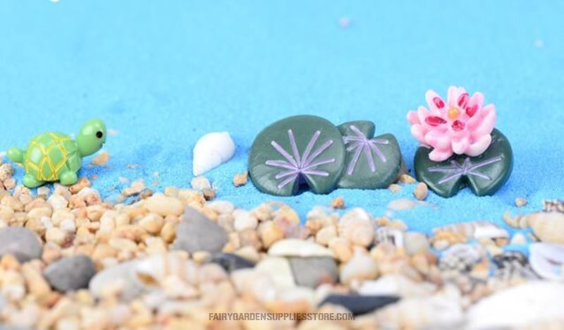 Moss Fairy Garden Lotus Micro Landscape Miniature Garden Decorate Terrariums Fairy Garden Decoration Pot Bonsai Fairy Garden Accessories Lotus Leaf Small Flower Diy Material Wholesale Resin Plants - 描述图 3