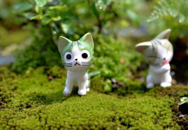 Resin Crafts Accessories Decor Animals Chis Cats Doll Toy Figurine Toys Succulent Plants Terrariums Fairy Garden Ornament Pot Bonsai Fairy Garden Accessories Child Gift - 描述图 2