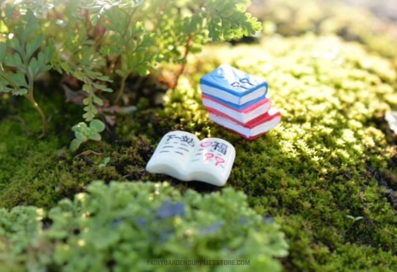 Resin Arts And Crafts Fairy Garden Decoration Fairy Garden Accessories Original Multicolour Book Moss Fairy Garden Micro Landscape Miniature Garden Succulent Plants - 描述图 1