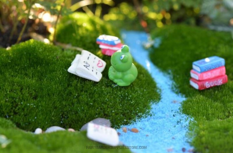 Resin Arts And Crafts Fairy Garden Decoration Fairy Garden Accessories Original Multicolour Book Moss Fairy Garden Micro Landscape Miniature Garden Succulent Plants - 描述图 3