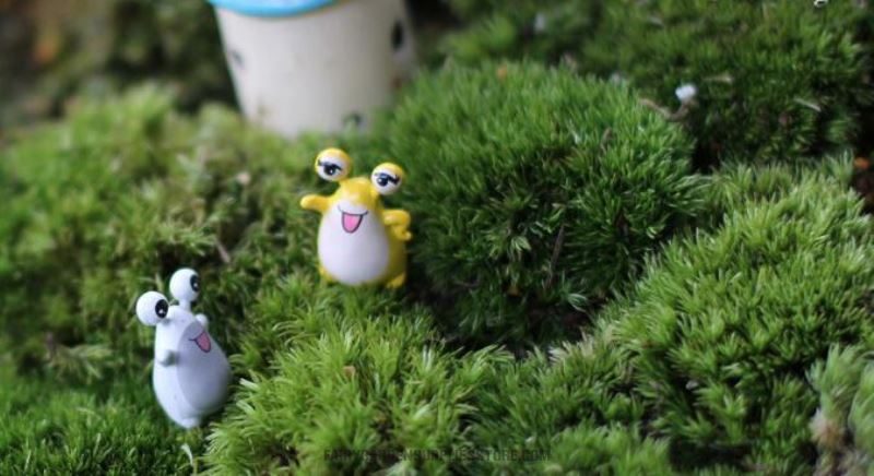 Mini Fairy Garden Animals Micro Landscape Pot Bonsai Miniature Garden Fairy Garden Ornament Lovely Exophthalmos Frogs Doll Combination Diy Assemble Toys Fairy Garden Decoration Aquarium Fairy Garden Accessories - 描述图 4