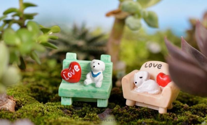 Pot Bonsai Moss Fairy Garden Terrariums Micro Landscape Miniature Garden Ecology Bottle Fleshy Pot Decorate Small Dog Sand Chair Material Accessories - 描述图 1