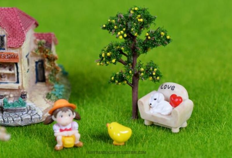 Pot Bonsai Moss Fairy Garden Terrariums Micro Landscape Miniature Garden Ecology Bottle Fleshy Pot Decorate Small Dog Sand Chair Material Accessories - 描述图 4