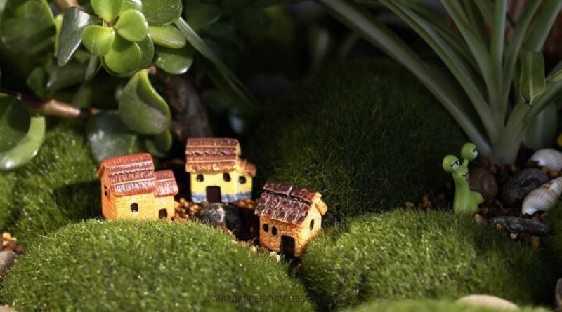 Mini Fairy Garden Thatched Cottage Pot Bonsai Micro Landscape Terrariums Miniature Garden Fairy Garden Ornament Small Villa House Model Diy Assemble Fairy Garden Decoration Fairy Garden Accessories - 描述图 3