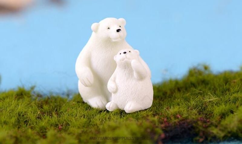 Polar Bear Russia Bruin Usa Model Statue Figurine Micro Crafts Ornament Miniatures Boy Diy Room Garden Car Decor Wholesale Price Fairy Garden Supply - 描述图 2
