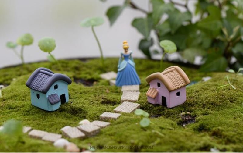 Mini Fairy Garden Hut Pot Bonsai Micro Landscape Miniature Garden Material Terrariums Fairy Garden Accessories Pot Decorate Two Color Small House - 描述图 2