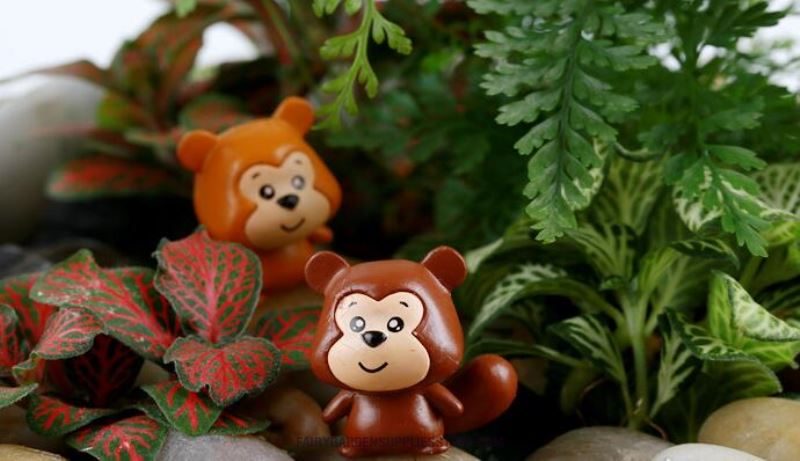 Moss Fairy Garden Animals Micro Landscape Pot Bonsai Miniature Garden Ornament Lovely Big Tail Squirrels Diy Assemble Toys Terrariums Fairy Garden Decoration Wholesale Fairy Garden Accessories - 描述图 5