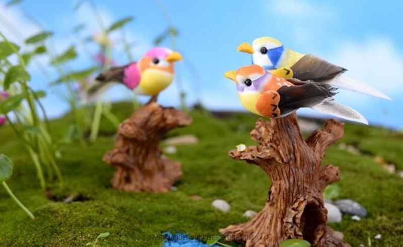 Mini Fairy Garden Animals Birds Nest Resin Eggs Pot Bonsai Micro Landscape Miniature Garden Terrariums Fairy Garden Decoration Wholesale Fairy Garden Accessories Tree Diy Material Decorate Landscaping Emulational Small Birds - 描述图 6