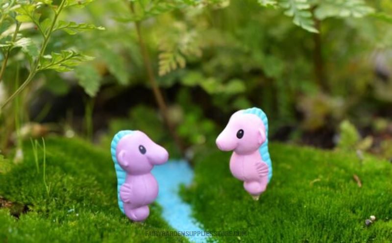 Pot Bonsai Fairy Garden Micro Landscape Miniature Garden Blue Hippocampi Craftwork Terrariums Fairy Garden Decoration Aquarium Wholesale Fairy Garden Accessories Supplies - 描述图 4