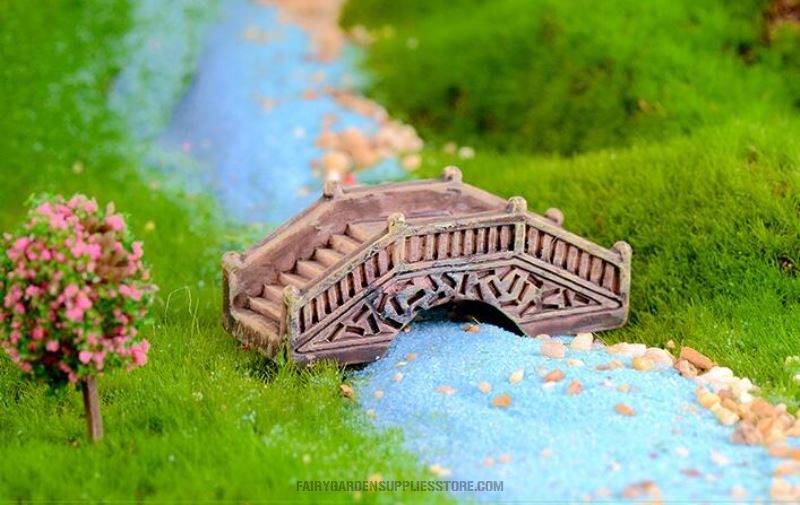 Resin Bridge Palace Style Bridge Emulational Stone Arch Bridge Small Bridge Groceries Pot Bonsai Fairy Garden Micro Landscape Miniature Garden Resin Terrariums Fairy Garden Decoration Wholesale Fairy Garden Accessories Supplies - 描述图 2