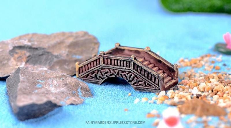 Resin Bridge Palace Style Bridge Emulational Stone Arch Bridge Small Bridge Groceries Pot Bonsai Fairy Garden Micro Landscape Miniature Garden Resin Terrariums Fairy Garden Decoration Wholesale Fairy Garden Accessories Supplies - 描述图 3