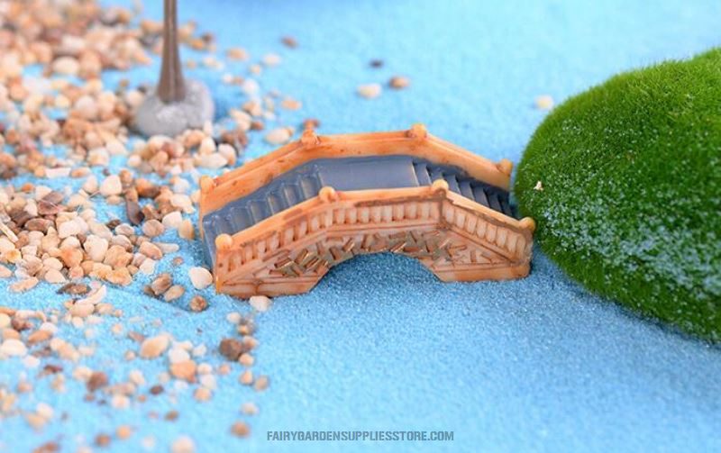 Resin Bridge Palace Style Bridge Emulational Stone Arch Bridge Small Bridge Groceries Pot Bonsai Fairy Garden Micro Landscape Miniature Garden Resin Terrariums Fairy Garden Decoration Wholesale Fairy Garden Accessories Supplies - 描述图 4