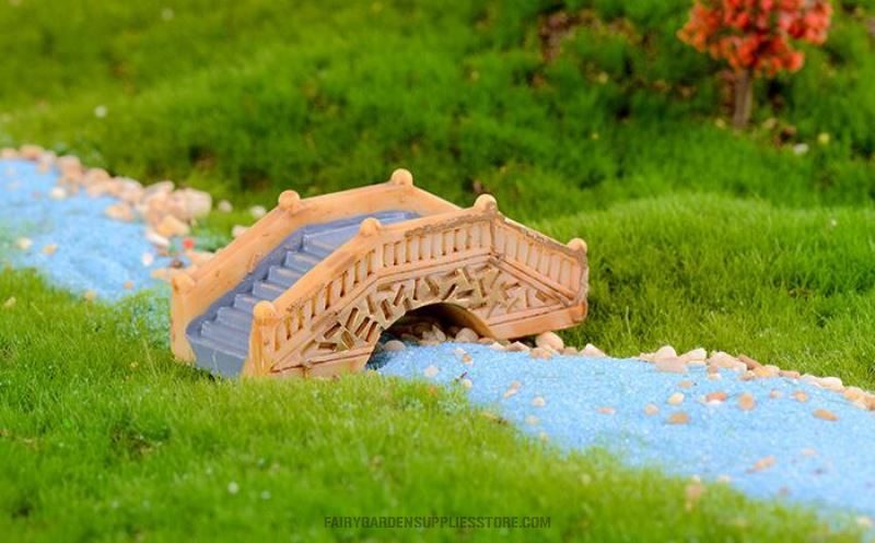 Resin Bridge Palace Style Bridge Emulational Stone Arch Bridge Small Bridge Groceries Pot Bonsai Fairy Garden Micro Landscape Miniature Garden Resin Terrariums Fairy Garden Decoration Wholesale Fairy Garden Accessories Supplies - 描述图 5