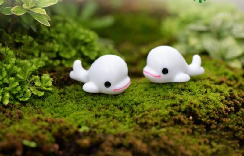 Aquarium Ocean Landscaping Essential Big Dolphin Fleshy Mini Pot Bonsai Fairy Garden Animals Micro Landscape Miniature Garden Ecology Bottle Diy Terrariums Fairy Garden Accessories - 描述图 1