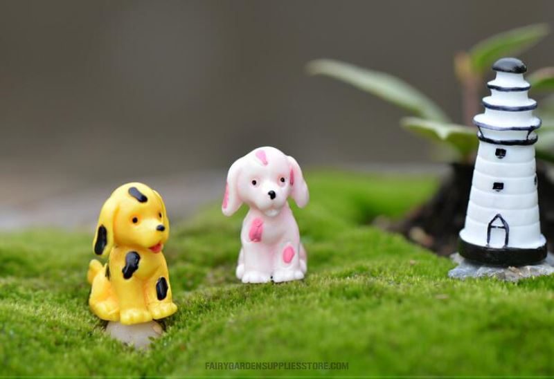 Mini Fairy Garden Pet Dog Micro Landscape Dalmatians Pot Bonsai Miniature Garden Terrariums Fairy Garden Decoration Wholesale Fairy Garden Accessories Supplies Resin Arts And Crafts Diy Landscaping Fairy Garden Ornament 3 Color Spotted Dog Resin Small Dog - 描述图 1