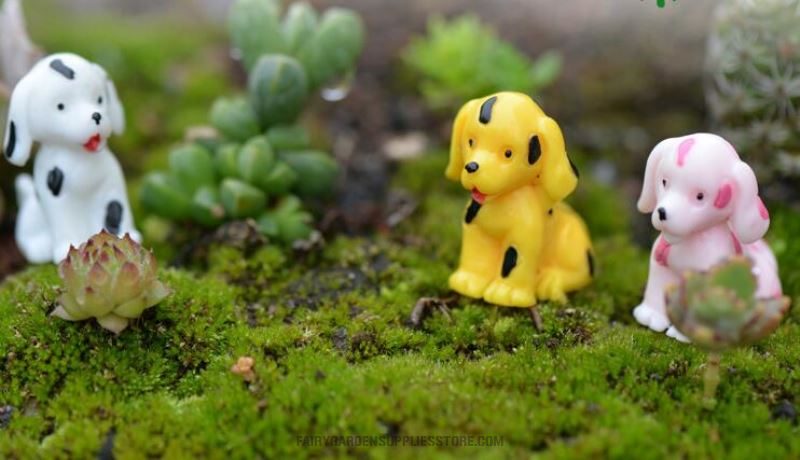 Mini Fairy Garden Pet Dog Micro Landscape Dalmatians Pot Bonsai Miniature Garden Terrariums Fairy Garden Decoration Wholesale Fairy Garden Accessories Supplies Resin Arts And Crafts Diy Landscaping Fairy Garden Ornament 3 Color Spotted Dog Resin Small Dog - 描述图 2