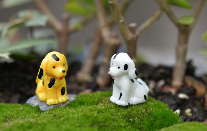 Mini Fairy Garden Pet Dog Micro Landscape Dalmatians Pot Bonsai Miniature Garden Terrariums Fairy Garden Decoration Wholesale Fairy Garden Accessories Supplies Resin Arts And Crafts Diy Landscaping Fairy Garden Ornament 3 Color Spotted Dog Resin Small Dog - 描述图 3