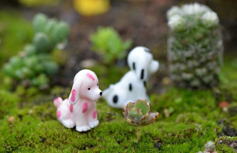 Mini Fairy Garden Pet Dog Micro Landscape Dalmatians Pot Bonsai Miniature Garden Terrariums Fairy Garden Decoration Wholesale Fairy Garden Accessories Supplies Resin Arts And Crafts Diy Landscaping Fairy Garden Ornament 3 Color Spotted Dog Resin Small Dog - 描述图 4