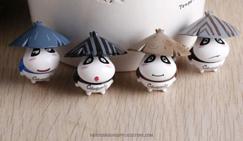 Super Adorable 4Style Small Bears Microcosmic Bonsai Fleshy Fairy Garden Decoration Wholesale Fairy Garden Accessories Supplies Terrariums Garden Accessory Fairy Garden Micro Landscape Miniature Garden Panda Animals - 描述图 2