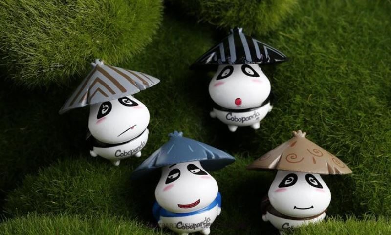 Super Adorable 4Style Small Bears Microcosmic Bonsai Fleshy Fairy Garden Decoration Wholesale Fairy Garden Accessories Supplies Terrariums Garden Accessory Fairy Garden Micro Landscape Miniature Garden Panda Animals - 描述图 3