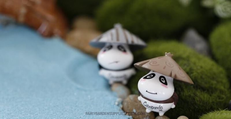 Super Adorable 4Style Small Bears Microcosmic Bonsai Fleshy Fairy Garden Decoration Wholesale Fairy Garden Accessories Supplies Terrariums Garden Accessory Fairy Garden Micro Landscape Miniature Garden Panda Animals - 描述图 5