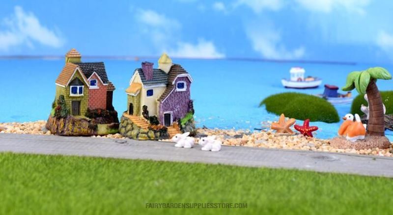 Mini Castle Fairy Garden Miniatures Castles Terrarium Fairy Garden Decoration Figurines Miniature Garden Decoration Miniature Fairy Figurines Wholesale Fairy Garden Accessories Supplies Resin Villa Small House Model - 描述图 4