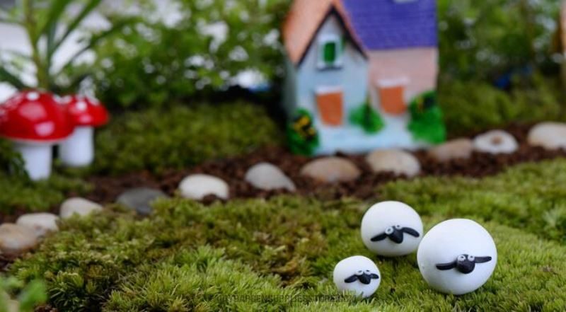 Mini Fairy Garden Animals Resin Sheep Figurine Indoor Micro Landscape Miniature Garden Fairy Garden Decoration Wholesale Fairy Garden Accessories Supplies Kids Doll Gift - 描述图 4