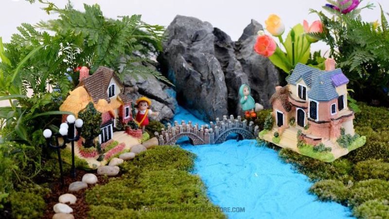 Mini Fairy Garden Kits Castle Model Kids Gifts Micro Landscape Miniature Garden Decorate Fairy Garden Decoration Wholse Fairy Garden Accessories Supplies Big Villa Small House - 描述图 3