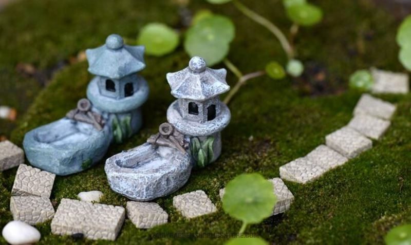 Container Moss Fairy Garden Building Micro Landscape Miniature Garden Fairy Garden Ornament Succulent Plants Pot Bonsai Fairy Garden Decoration Cheap Fairy Garden Accessories Toy Figurine Pool Tower Diy Ideas - 描述图 1