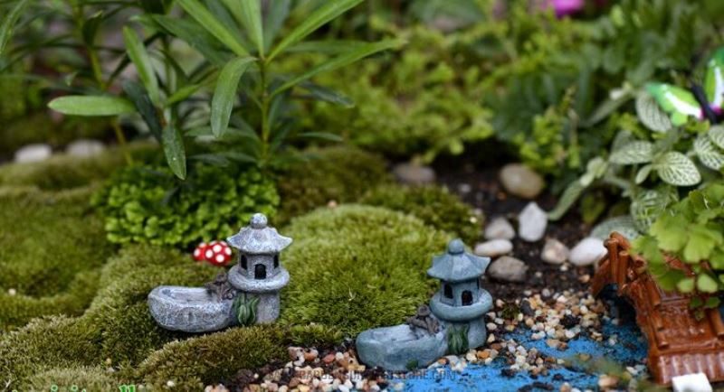 Container Moss Fairy Garden Building Micro Landscape Miniature Garden Fairy Garden Ornament Succulent Plants Pot Bonsai Fairy Garden Decoration Cheap Fairy Garden Accessories Toy Figurine Pool Tower Diy Ideas - 描述图 4