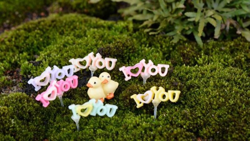 Mini Fairy Garden Accessories Supplies Micro Landscape Miniature Garden Fairy Garden Ornament Love Small Fairy Garden Decoration Love Diy Assemble Wholesale Fairy Garden Accessories Toys - 描述图 1