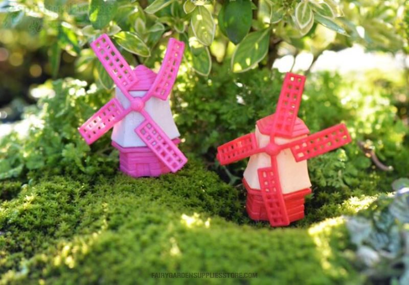 Pot Bonsai Indoor Mini Fairy Garden Kits Building Micro Landscape Miniature Garden Ecology Bottle House Fairy Garden Decoration Wholesale Fairy Garden Accessories Multicolour Windmill Model - 描述图 1