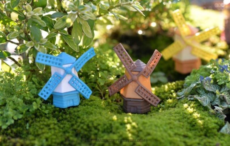 Pot Bonsai Indoor Mini Fairy Garden Kits Building Micro Landscape Miniature Garden Ecology Bottle House Fairy Garden Decoration Wholesale Fairy Garden Accessories Multicolour Windmill Model - 描述图 2
