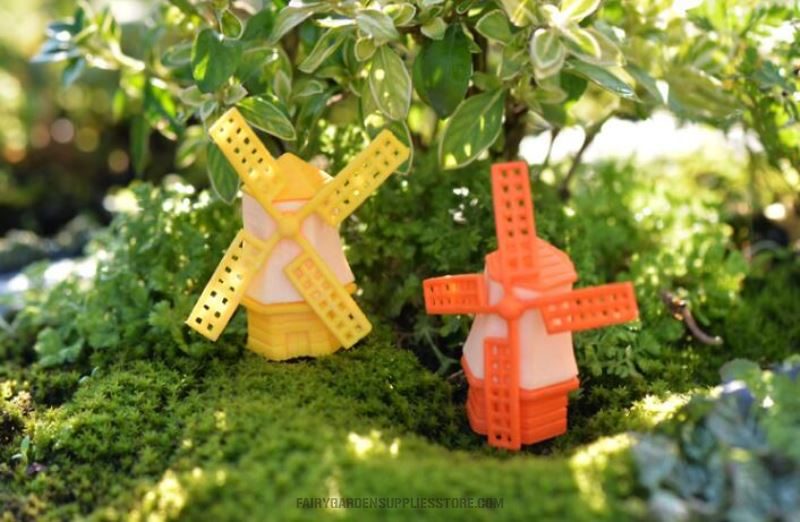 Pot Bonsai Indoor Mini Fairy Garden Kits Building Micro Landscape Miniature Garden Ecology Bottle House Fairy Garden Decoration Wholesale Fairy Garden Accessories Multicolour Windmill Model - 描述图 3