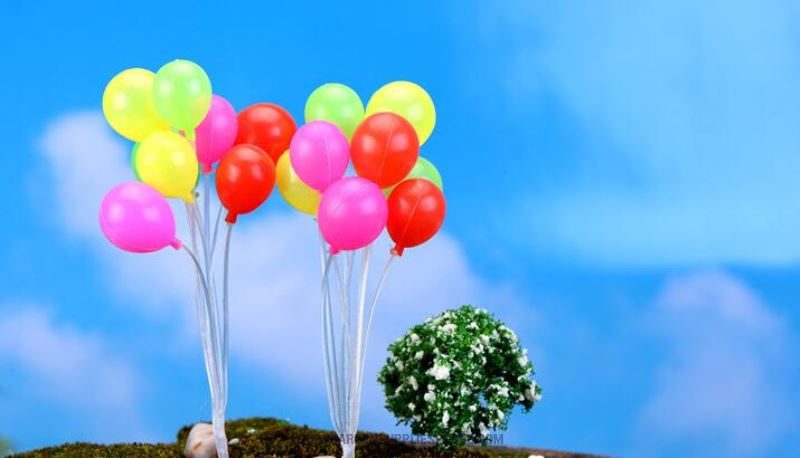 Wholesale Mini Fairy Garden Supplies Micro Landscape Miniature Garden Pot Bonsai Fairy Garden Decoration Terrariums Fairy Garden Accessories Mini Small Balloon Pvc Balloon Shot Stage Property Home Furnishing Decorate Material Fairy Garden Ornament - 描述图 2