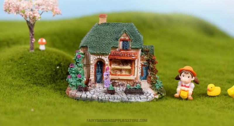Wholesale Fairy Garden Supplies Large Castles Micro Landscape Miniature Garden Terrariums Fairy Garden Decoration Pot Bonsai Fairy Garden Accessories Resin Decorate Big Villa House Model Diy Material Kids Toys - 描述图 1
