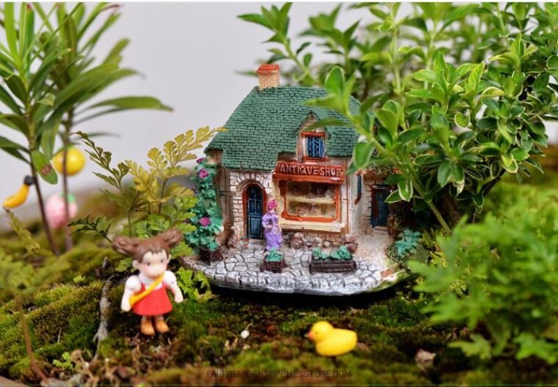 Wholesale Fairy Garden Supplies Large Castles Micro Landscape Miniature Garden Terrariums Fairy Garden Decoration Pot Bonsai Fairy Garden Accessories Resin Decorate Big Villa House Model Diy Material Kids Toys - 描述图 2