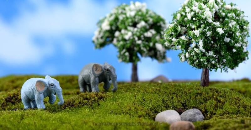 Wholesale Fairy Garden Accessories Supplies Resin Animals Micro Landscape Miniature Garden Decorate Pot Bonsai Fairy Garden Decoration Terrariums Fairy Garden Kits Comic Cartoon Emulational Elephant Doll Toy Figurine Kids Gift - 描述图 3