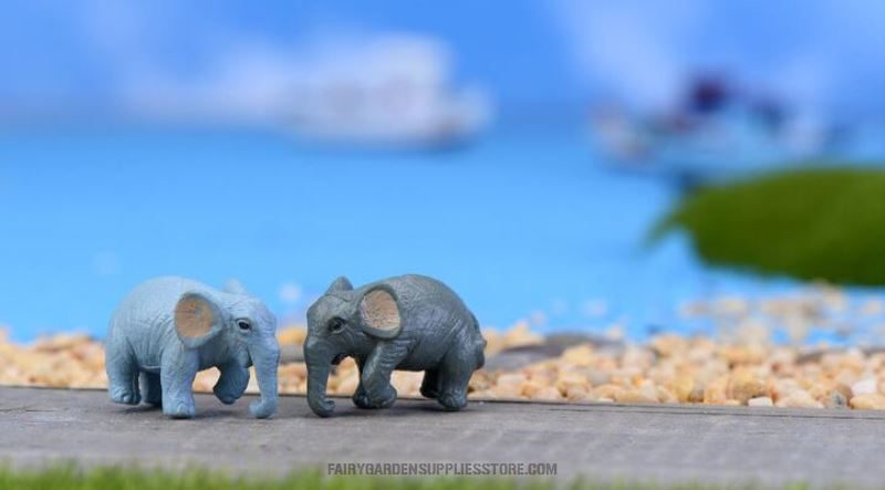 Wholesale Fairy Garden Accessories Supplies Resin Animals Micro Landscape Miniature Garden Decorate Pot Bonsai Fairy Garden Decoration Terrariums Fairy Garden Kits Comic Cartoon Emulational Elephant Doll Toy Figurine Kids Gift - 描述图 4