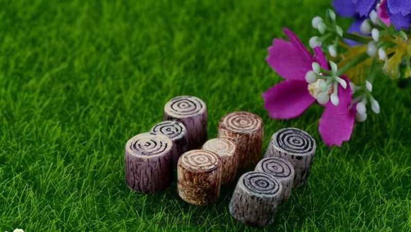 Kits Wood Pile Pier Stub Pier Small Bridge Mini Fairy Garden Accessories Supplies Micro Landscape Miniature Garden Pot Bonsai Fairy Garden Decoration Resin Arts And Crafts Room Decor Resin Stump - 描述图 1