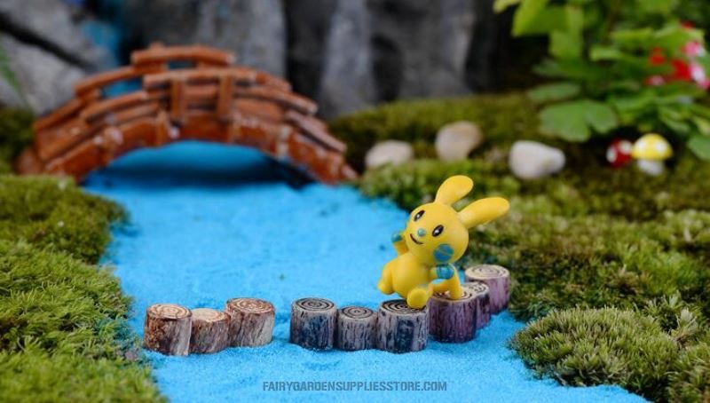 Kits Wood Pile Pier Stub Pier Small Bridge Mini Fairy Garden Accessories Supplies Micro Landscape Miniature Garden Pot Bonsai Fairy Garden Decoration Resin Arts And Crafts Room Decor Resin Stump - 描述图 4