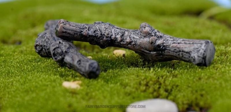 Mini Fairy Garden Supplies Resin Branch Micro Landscape Miniature Garden Pot Bonsai Fairy Garden Ornament Emulational Branch Mini Withered Branch Diy Assemble Small Fairy Garden Decoration Terrariums Stump Fairy Garden Accessories Toys - 描述图 3