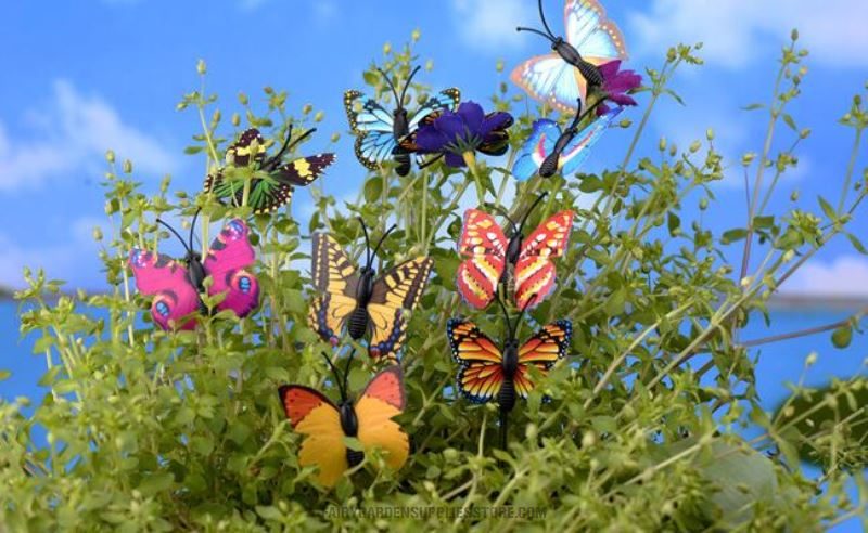 Mini Fairy Garden Accessories Animals Pot Bonsai Micro Landscape Terrariums Miniature Garden Fairy Garden Ornament Emulational Butterflies Mini Butterfly Cartoon Colourful Insect Diy Assemble Small Fairy Garden Decoration - 描述图 3