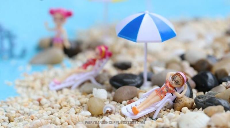 Mini Garden Decoration Beach Sun Umbrella Pot Bonsai Fairy Garden Accessories Terrariums Moss Fairy Garden Micro Landscape Miniature Garden Sunshade Wholesale Fairy Garden Decoration Supplies - 描述图 4