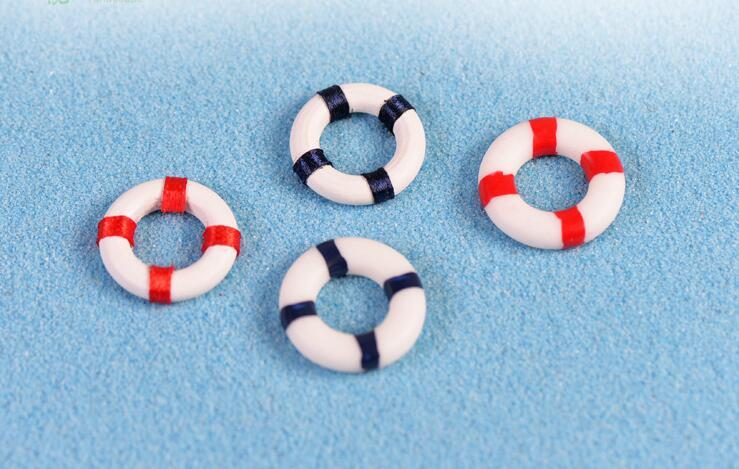 Fairy Garden Life Buoy Pot Bonsai Micro Landscape Terrariums Miniature Garden Original Green Plants Gift Mediterranean Sea Style Small Swim Ring Swimming Ring Decorate Fairy Garden Decoration Wholesale Fairy Garden Accessories Supplies - 描述图 1