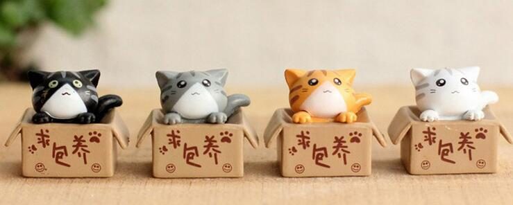 Wholesale Private Building Cats Small Cat Doll Toy Figurine Fairy Garden Micro Landscape Miniature Garden Fairy Garden Decoration Fairy Garden Accessories - 描述图 2