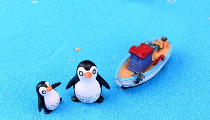 Mini Fairy Garden Animals Pot Bonsai Micro Landscape Miniature Garden Fairy Garden Ornament Penguin Father And Son Doll Diy Small Fairy Garden Decoration Terrariums Fairy Garden Accessories Toys - 描述图 2