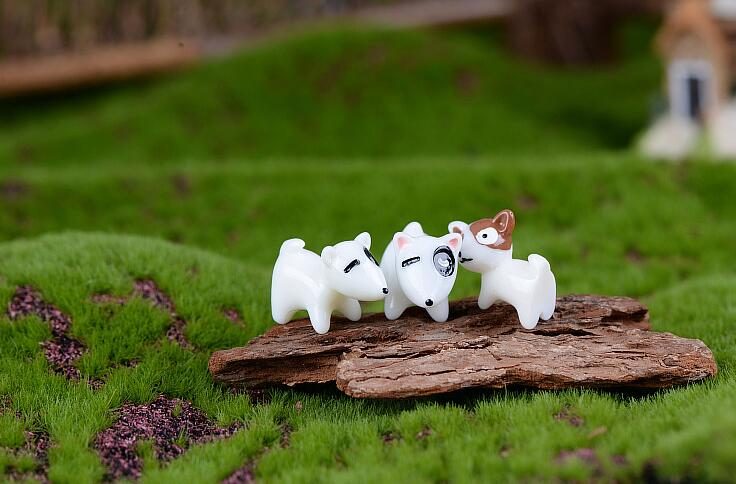 Mini Fairy Garden Supplies Resin Animal Micro Landscape Miniature Garden Pot Bonsai Fairy Garden Ornament Cartoon Mini Pet Resin Small Dog Wholesale Fairy Garden Accessories Supplies Toys - 描述图 1