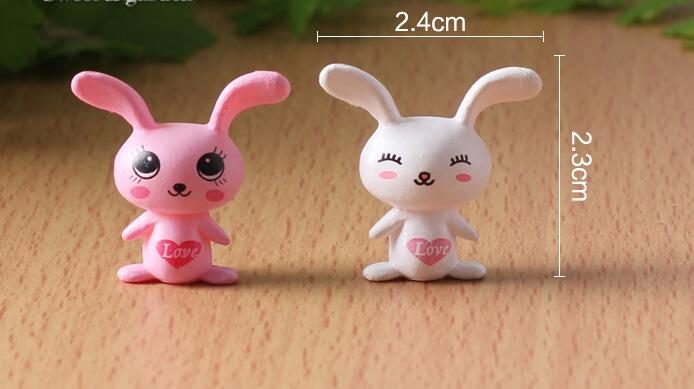 Mini Moss Fairy Garden Animals Pot Bonsai Micro Landscape Miniature Garden Terrariums Fairy Garden Decoration Wholesale Fairy Garden Accessories Supplies Lovely Mini Love Big Ears Rabbit Diy Assemble Small Kids Toys - 描述图 2