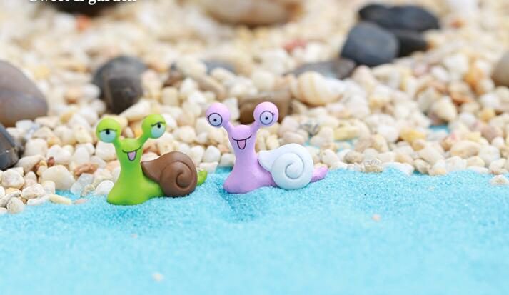 Mini Fairy Garden Kits Micro Landscape Miniature Garden Terrariums Fairy Garden Lovely Exophthalmos Snail Lovers Snail Doll Toys Fleshy Pot Bonsai Fairy Garden Decoration Wholesale Fairy Garden Accessories Supplies - 描述图 3
